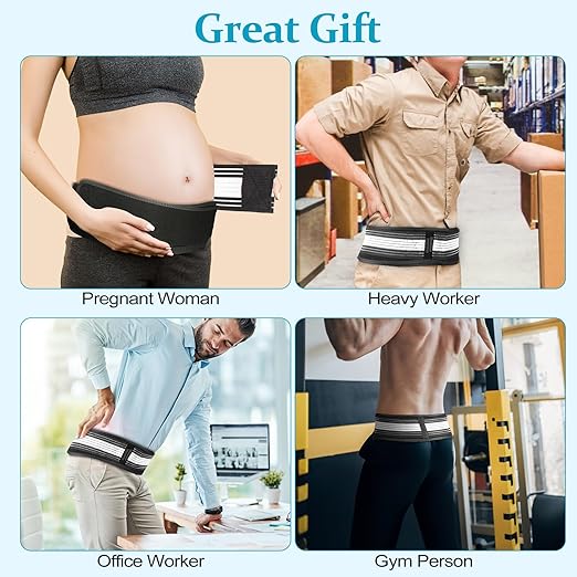 Back Brace for Lower Back Pain, Si Belt, Sciatic Nerve, Relief for Sciatica, Hip, Spine Pain, Pelvic, Sacroiliac Belt-Breathable & Adjustable Lumbar for Women and Men