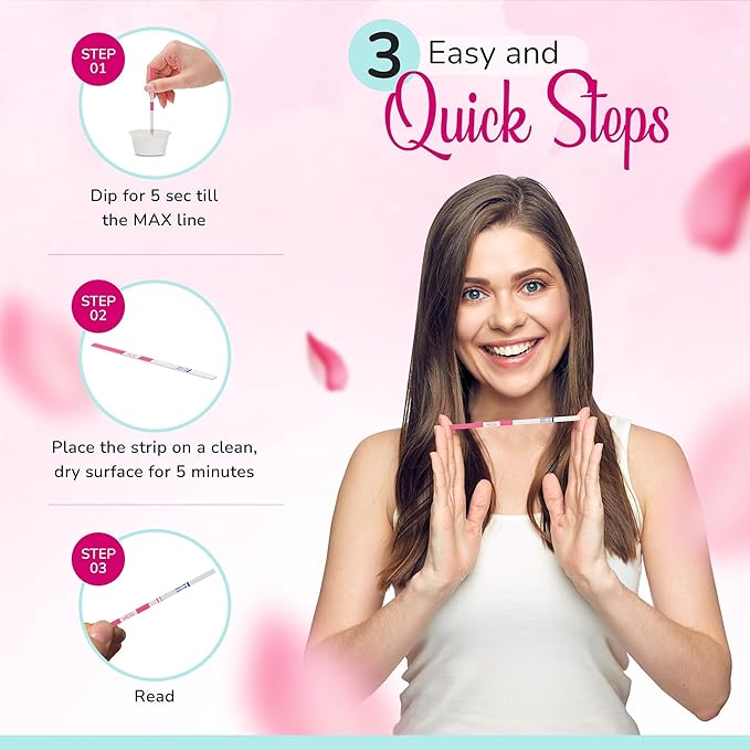 Clinical Guard 50 Ovulation Test Strips and 20 Early Pregnancy Test Strips Combo Rapid HCG Test Fertility Ovulation Predictor Kit