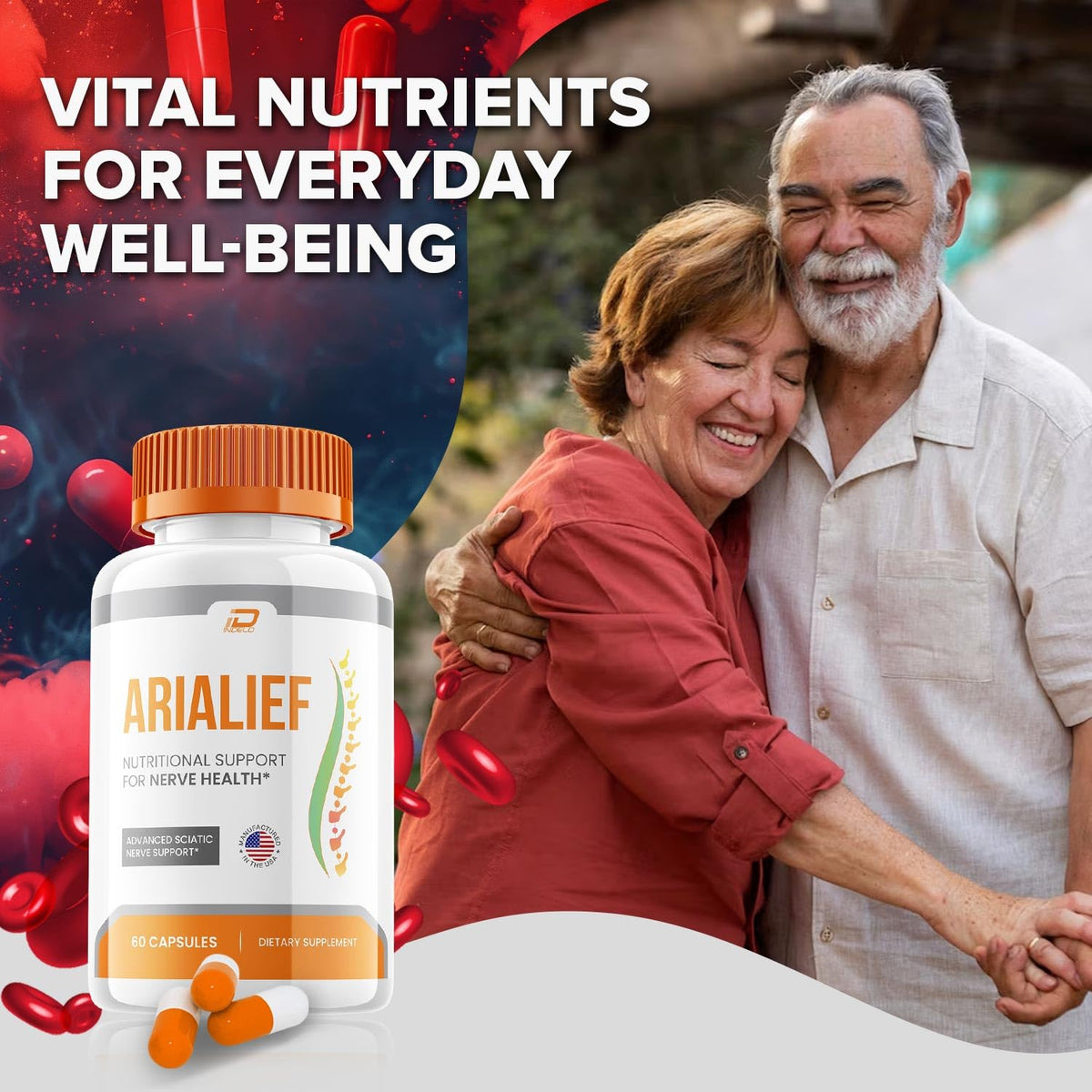 Arialief Capsules, Arialief Advanced Supplement, All Natural Formula to Maintain Healthy Levels, Maximum Strength Daily Formula, Arialif Capsules Reviews (1 Pack - 60 Capsules)
