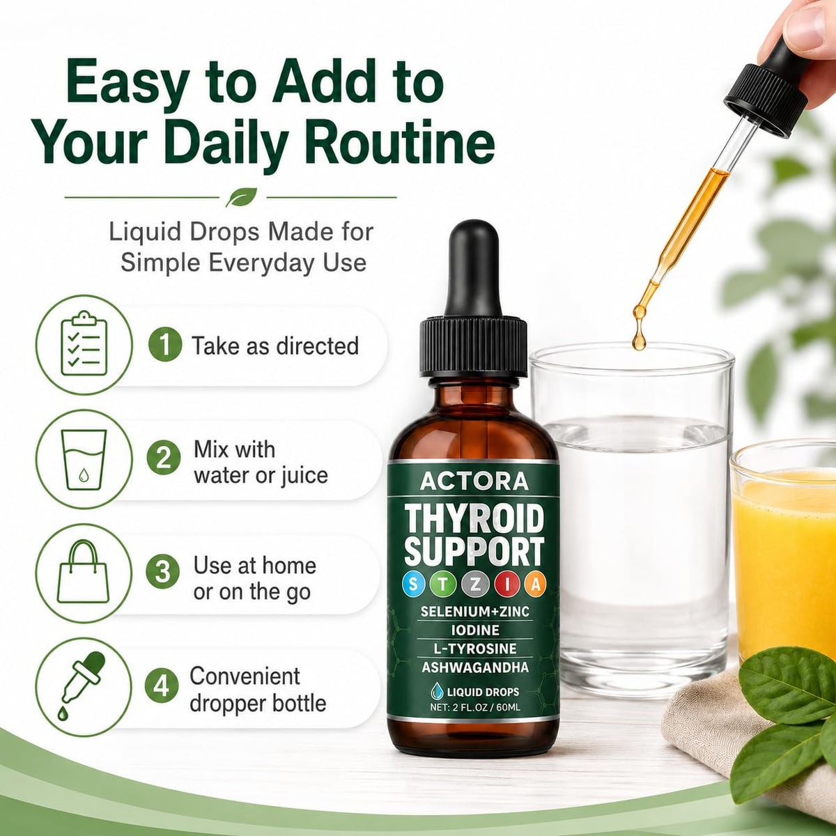 Actora Thyroid Support Drops, 2 fl. oz