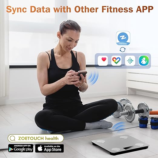 Smart Scale with BMI Body Fat Muscle Mass Bluetooth Digital Privacy Bathroom Scale for Body Weight Weighing Machine for People with App, Anti-Peeking Screen Invisible Outside 6Ft
