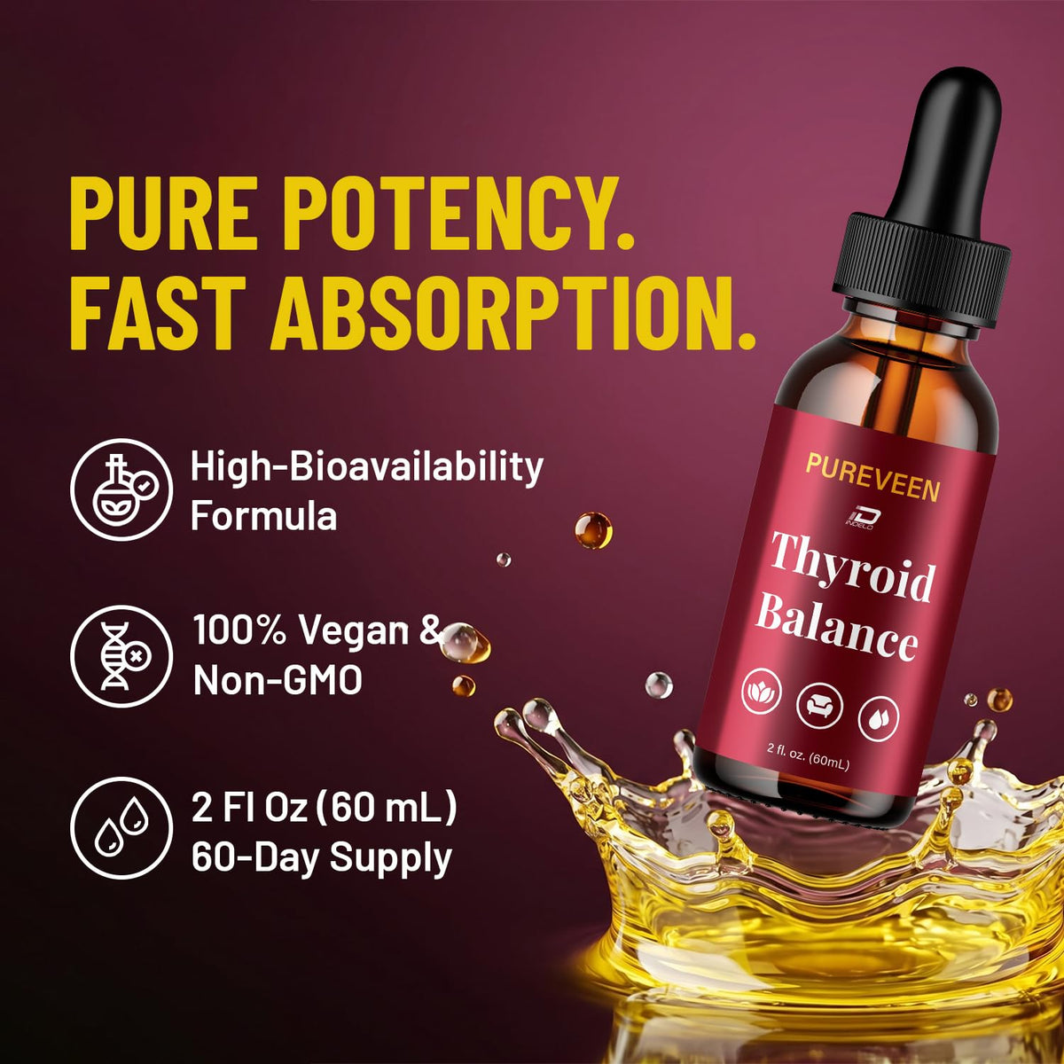 Pureveen Balance – Pureveen Liquid Drops Natural Ingredients Advanced Formula Extra Strength Reviews - 1 Month Supply