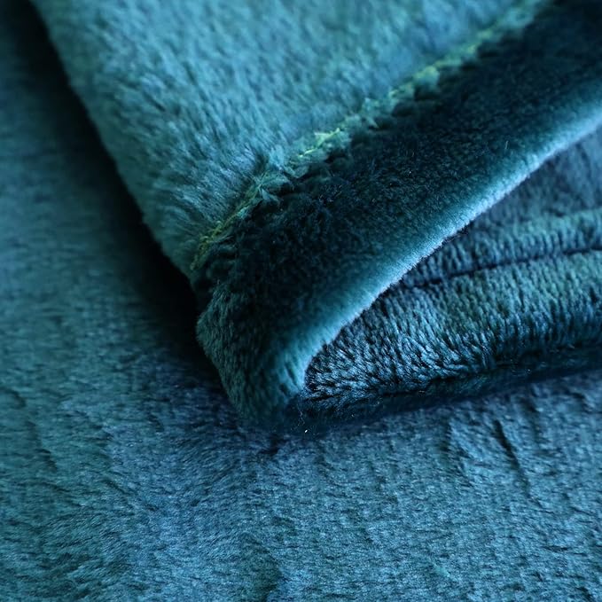 SOCHOW Flannel Fleece Blanket Twin Size, All Season Lightweight Super Soft Cozy Blanket for Bed or Couch, Blue Coral, 60" X 80"