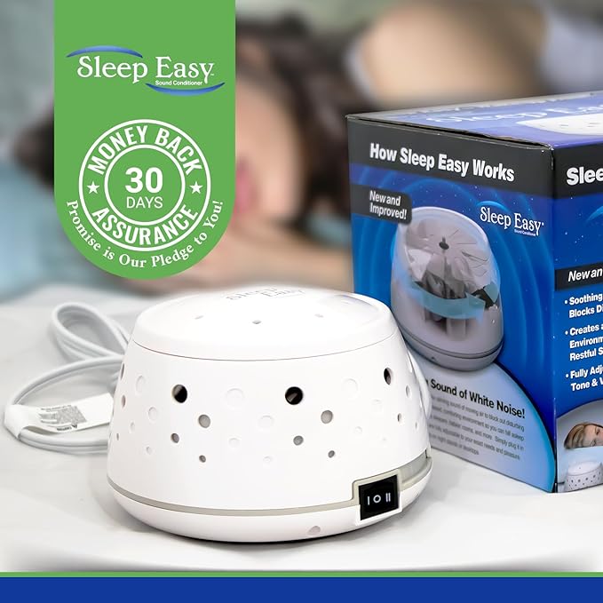 White Noise Sound Machine - Real Fan Sleep Aid, Noise Cancelling for Office Privacy, Home, Baby & Adults - Portable, Travel Friendly Sleep Machine