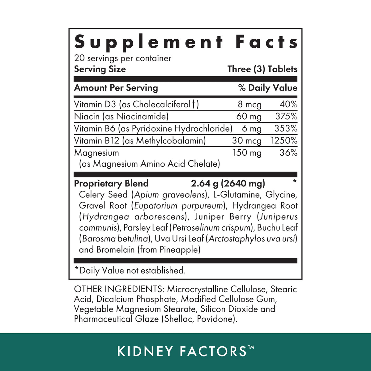 MICHAELS NATUROPATHIC Kidney Factors, 60 CT