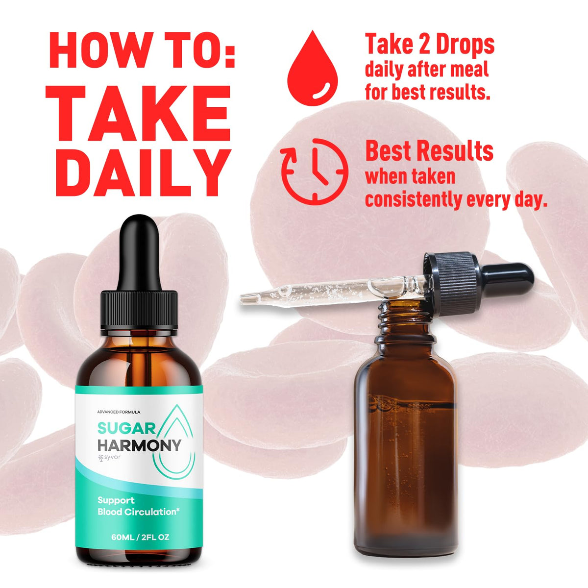 Sugar Harmony Drops, Official SugarHarmony Liquid Drops with All Natural Ingredients, Advanced Formula Support Supplement with Maximum Strength Premium Vitamins for Women and Men (30 Servings)