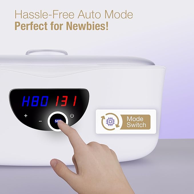 Paraffin Wax Machine for Hands and Feet, Paraffin Wax Warmer with Auto Mode for Beginner-Friendly Home Spa, All-in-One Kit for Paraffin Bath