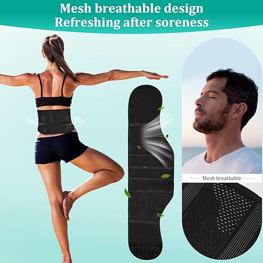Adjustable Back Brace for Lower Back Pain & Sciatica Relief - Unisex Lumbar Support Belt for Herniated Disc, Posture Correction, Breathable Design for Work, Sports (B92,X-Large)