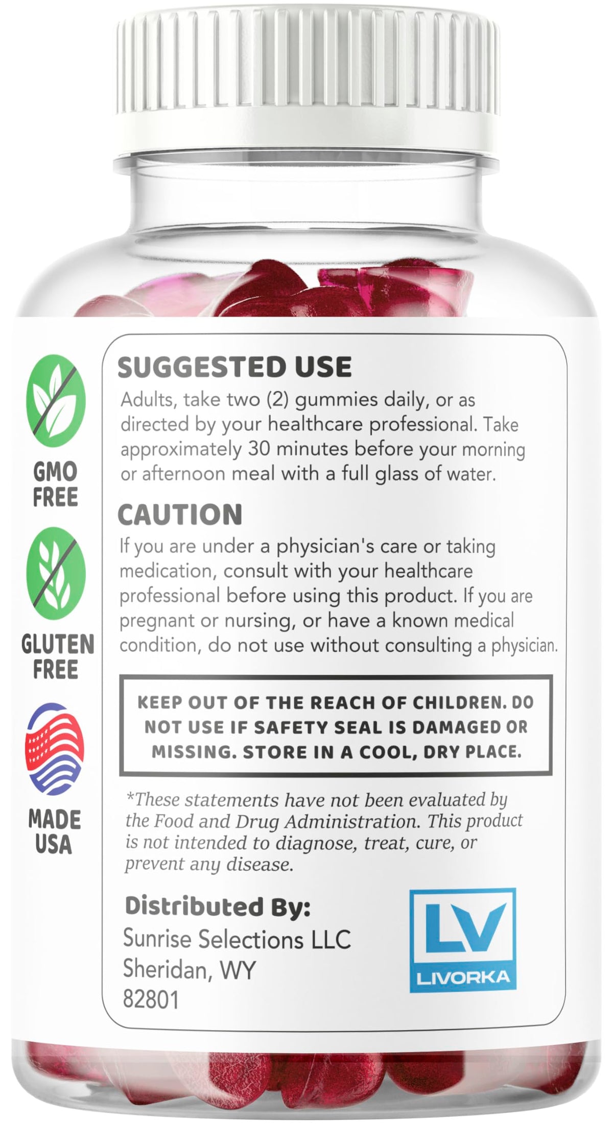 Revra Gummies - Official Revra Gummys for Men Premium Natural Ingredients - Maximum Strength, Supplement Daily Energy Advanced Formula for Overall Health & Wellness, 60 Gummies for 1 Month