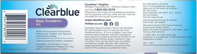 Clearblue Ovulation Complete Starter Kit, 10 Ovulation Tests and 1 Pregnancy Test