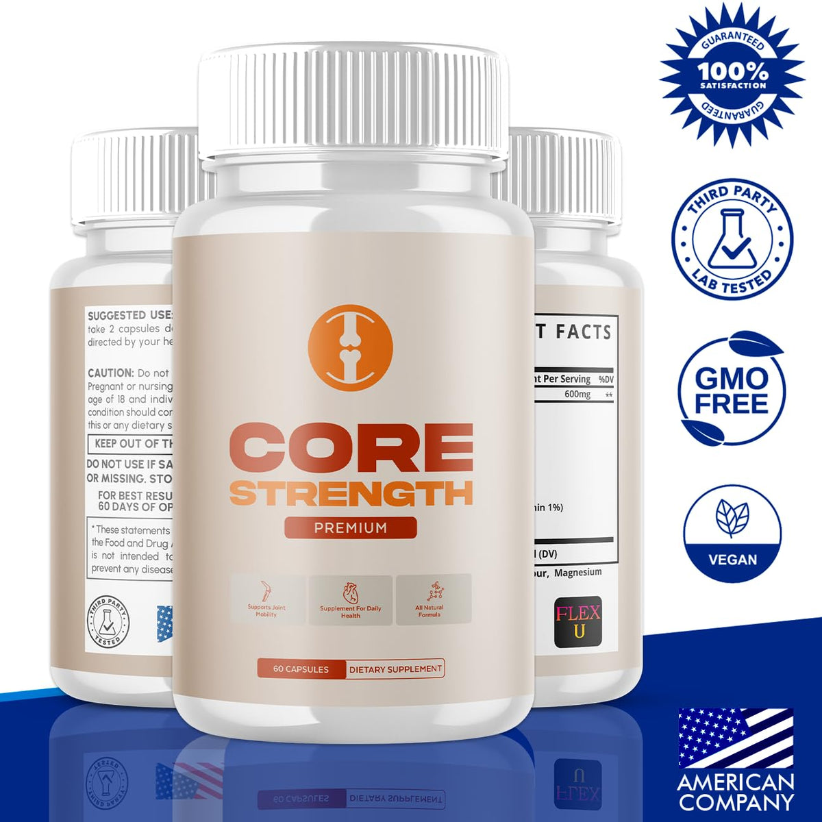 Core Strength Joint Support Capsules – 60 Capsules, 5-Pack