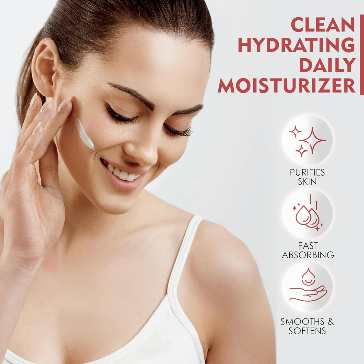 Hydrating Vegan Moisturizer with Vitamin E, Gotu Kola, and Pineapple – Age-Defying Face Cream for All Skin Types – Classic Moisturizer (16 oz)