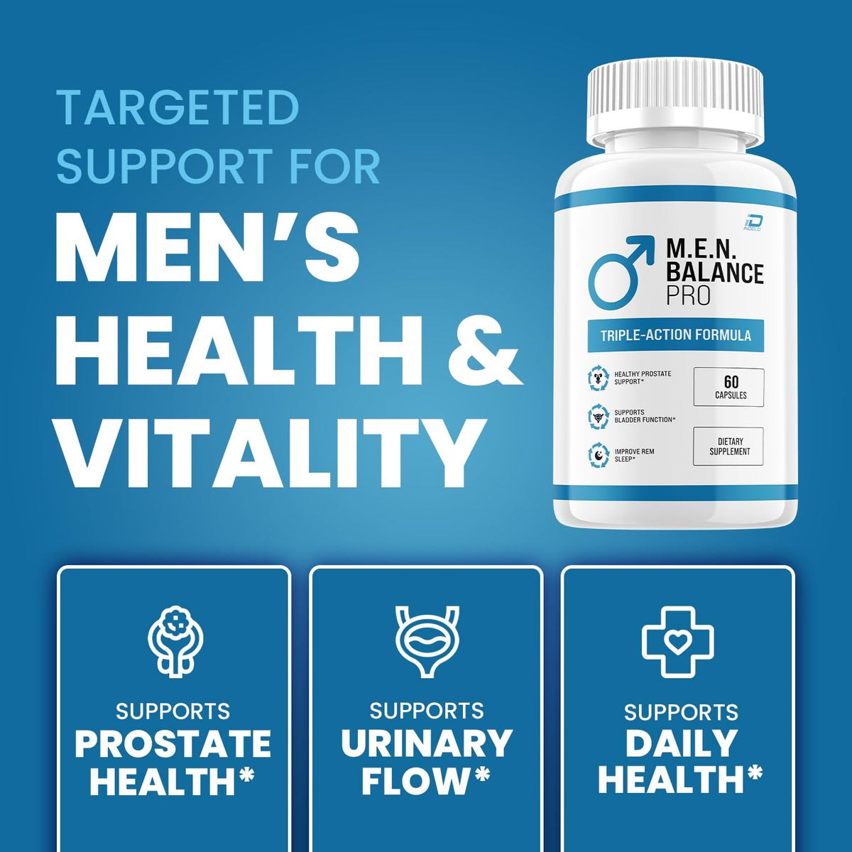 M.E.N Balance Pro Supplement – Advanced Formula Supplements for Daily Health (5 Pack - 300 Capsules)