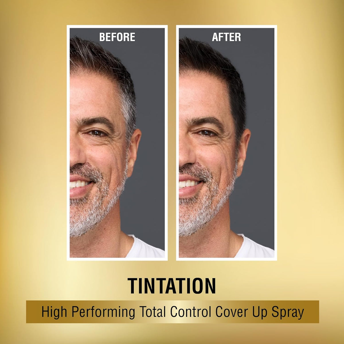 RED by Kiss 1.5OZ. Tintation Temporary Hair Color Spray, Instant Gray Root Cover Up, Water-Resistant, Smudge-Proof, Hairline & Barber Touch-Up, Quick Dry, Travel Size Spray (Black)