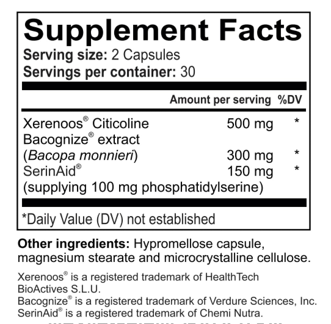 Cerebra Next Generation Brain Formula with Bacognize – 60 Capsules