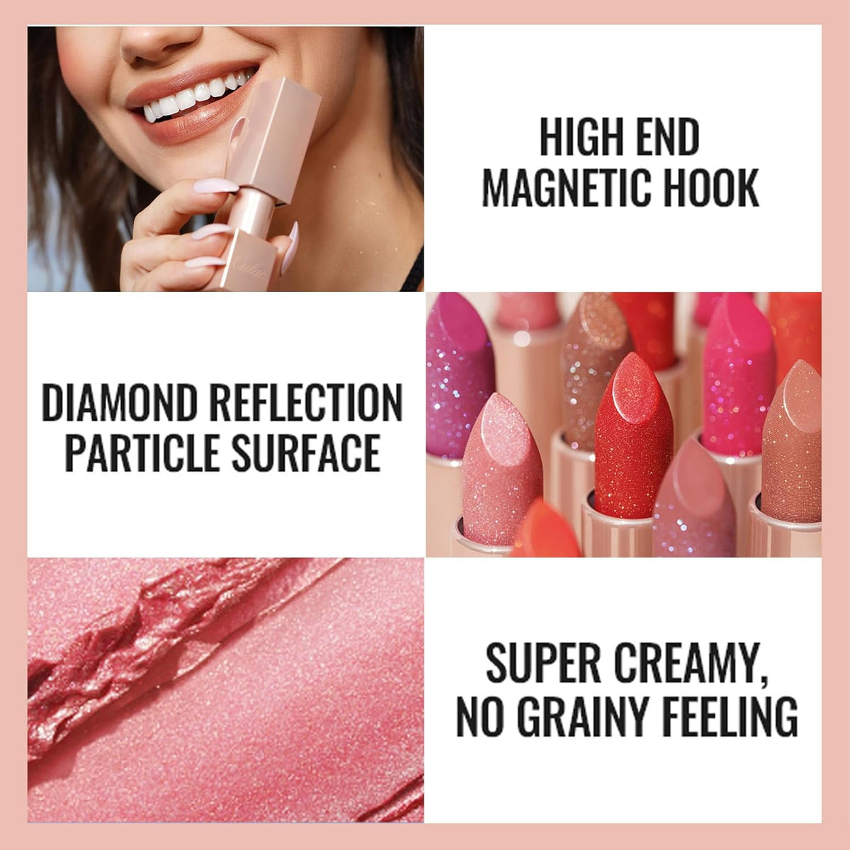 Oulac Shimmer Lipstick Set - 2PCS Vegan Tinted Lip Balm with Nourishing & Hydrating Formula for Soft, Radiant Lips, D03+D04