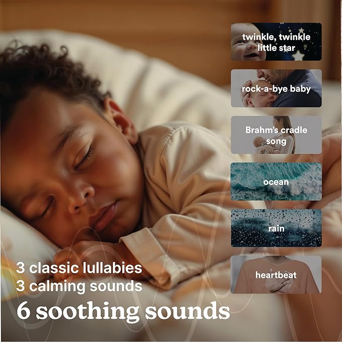 MyBaby Lullaby Sound Machine & Projector – Baby Sleep Machine Plays 6 Sounds & Lullabies, Projects Soothing Images - Auto-Off Timer, Adjustable Volume, Great for Baby Registry and Baby Shower Gifts