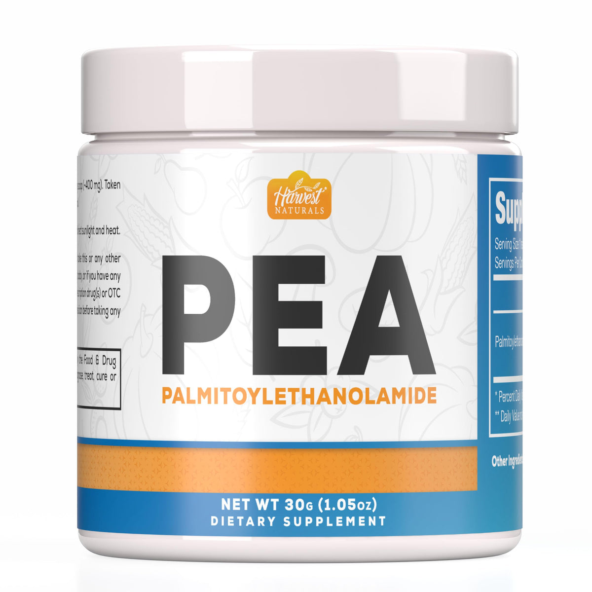 HARVEST NATURALS Palmitoylethanolamide Powder | Pea 400mg Scoop | 30 Gram (1.05 Ounces) | Supports Overall Wellness & Comfort
