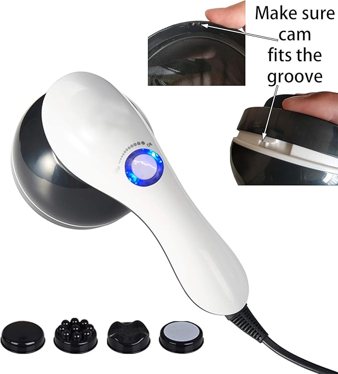 Handheld-Cellulite Massager, Body Sculpting-Machine Full Hand Held Back-Massager, Body Shaper for Women, Celulitis-Remover with 4 Massage Wand Attachments