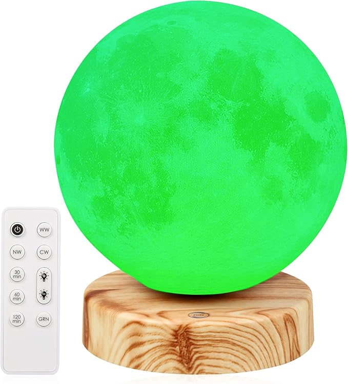 Green Light Therapy Lamp for Migraines Headaches Insomnia Sleep Light Sensitivity Anxiety Relief 520nm Narrow Band Green LED Multi-Mode Warm Natural Cold White Light Desk Lamp Remote Charging Port