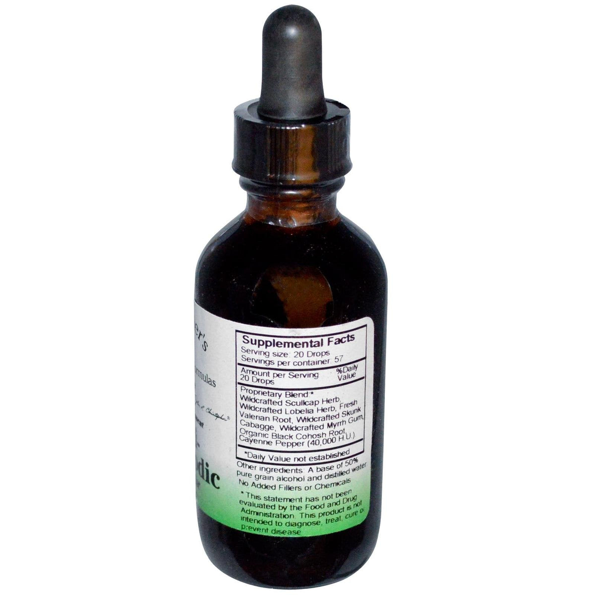 Christopher’s Original Formulas Anti-Spasmodic Formula | 2 oz Liquid Herbal Supplement | Synergistic Blend for Nervous System Support | Skullcap, Valerian & Cayenne