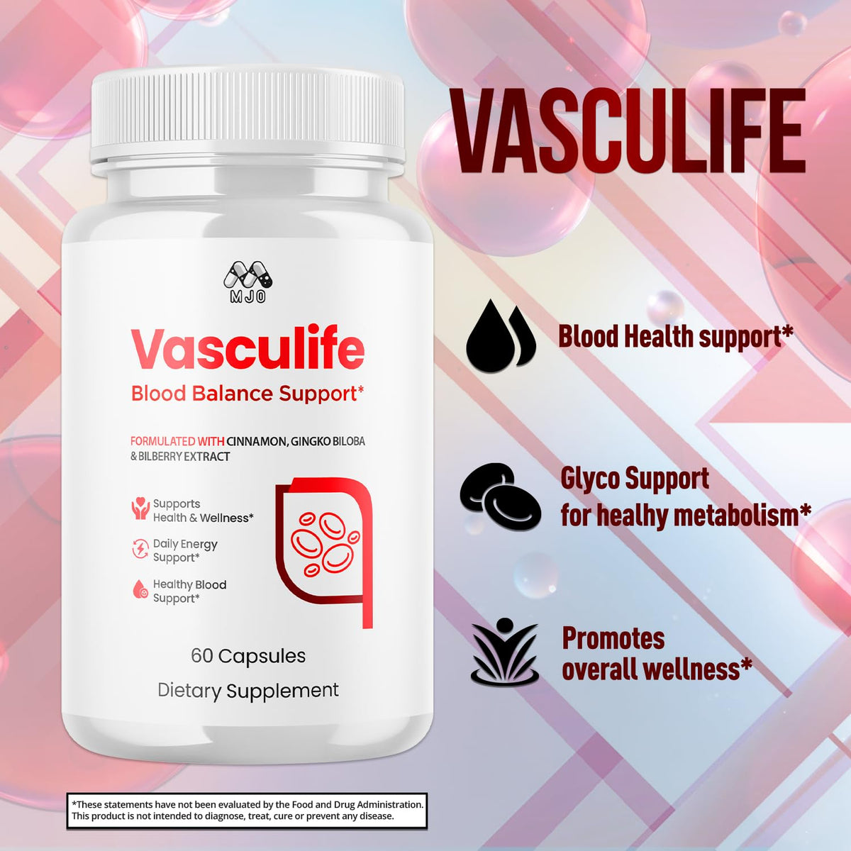 (3 Pack) Vasculife Capsules, Official Vascu Life Pills With All Natural Ingredients, Advanced Formula Blood Health Support with Maximum Strength Premium Quality Vitamins for Women & Men (180 Capsules)