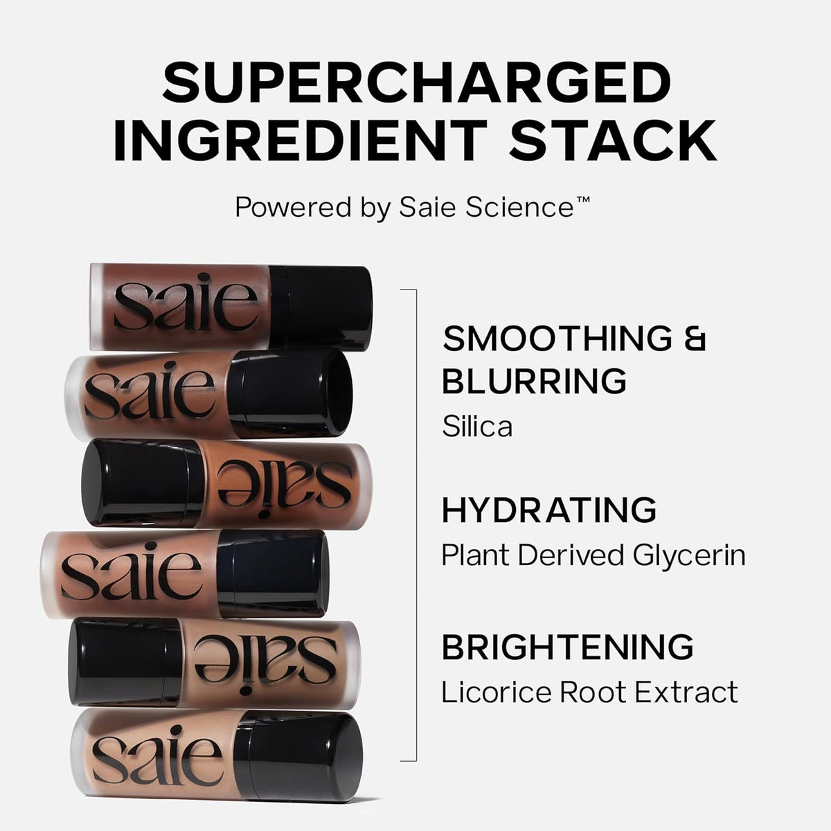 Saie Dew Bronze - Hydrating Liquid Bronzer Stick For a Sun Kissed Glow - Liquid Contour Stick Infused with Nourishing Skin Care Ingredients - Sculpted Face Makeup Essential - Stinson (0.4 oz)