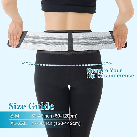 Back Brace for Lower Back Pain, Si Belt, Sciatic Nerve, Relief for Sciatica, Hip, Spine Pain, Pelvic, Sacroiliac Belt-Breathable & Adjustable Lumbar for Women and Men (Regular, Gray)