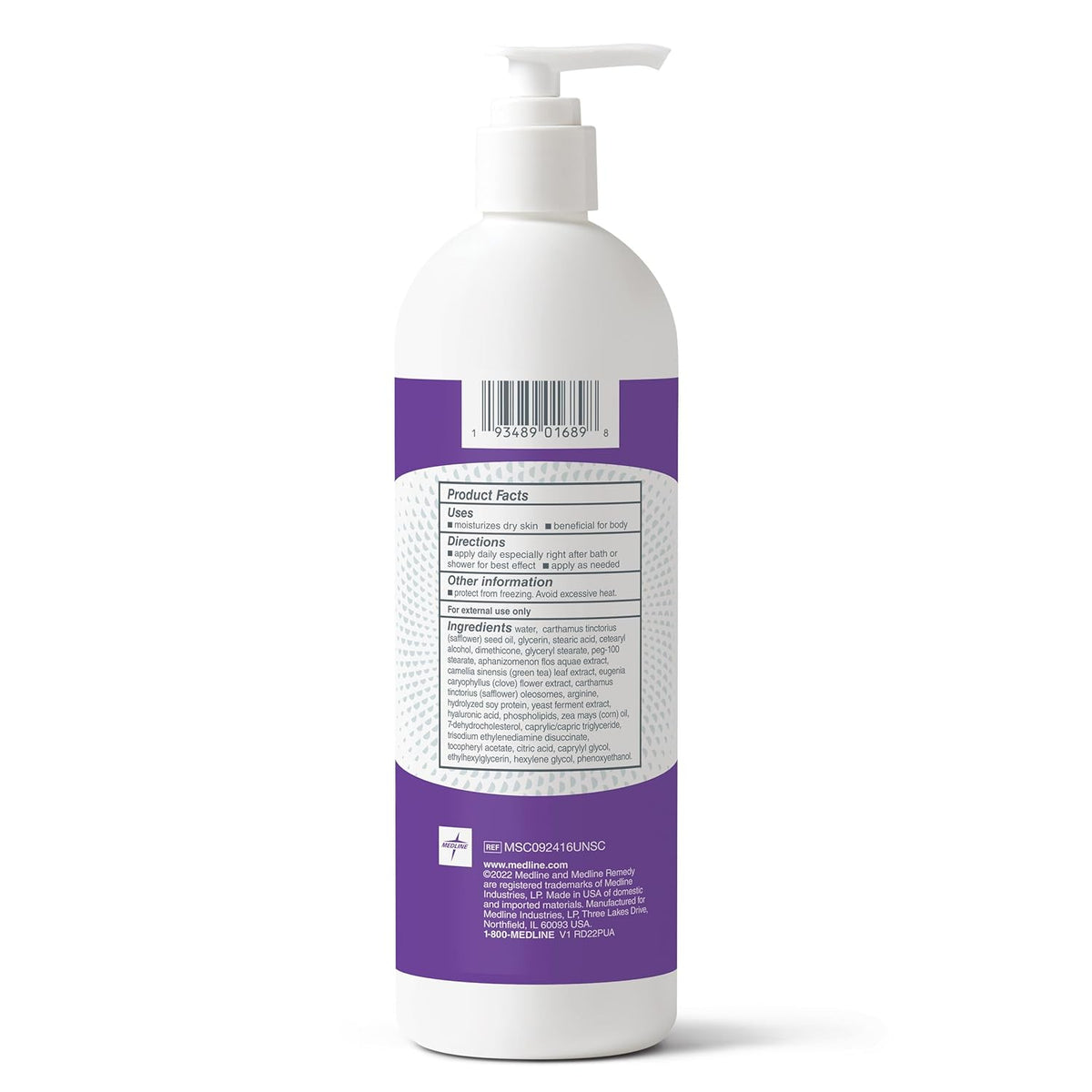 Medline Remedy Phytoplex Nourishing Skin Cream, Unscented Skin Moisturizer, Paraben Free Body Lotion, 16 Fl Oz