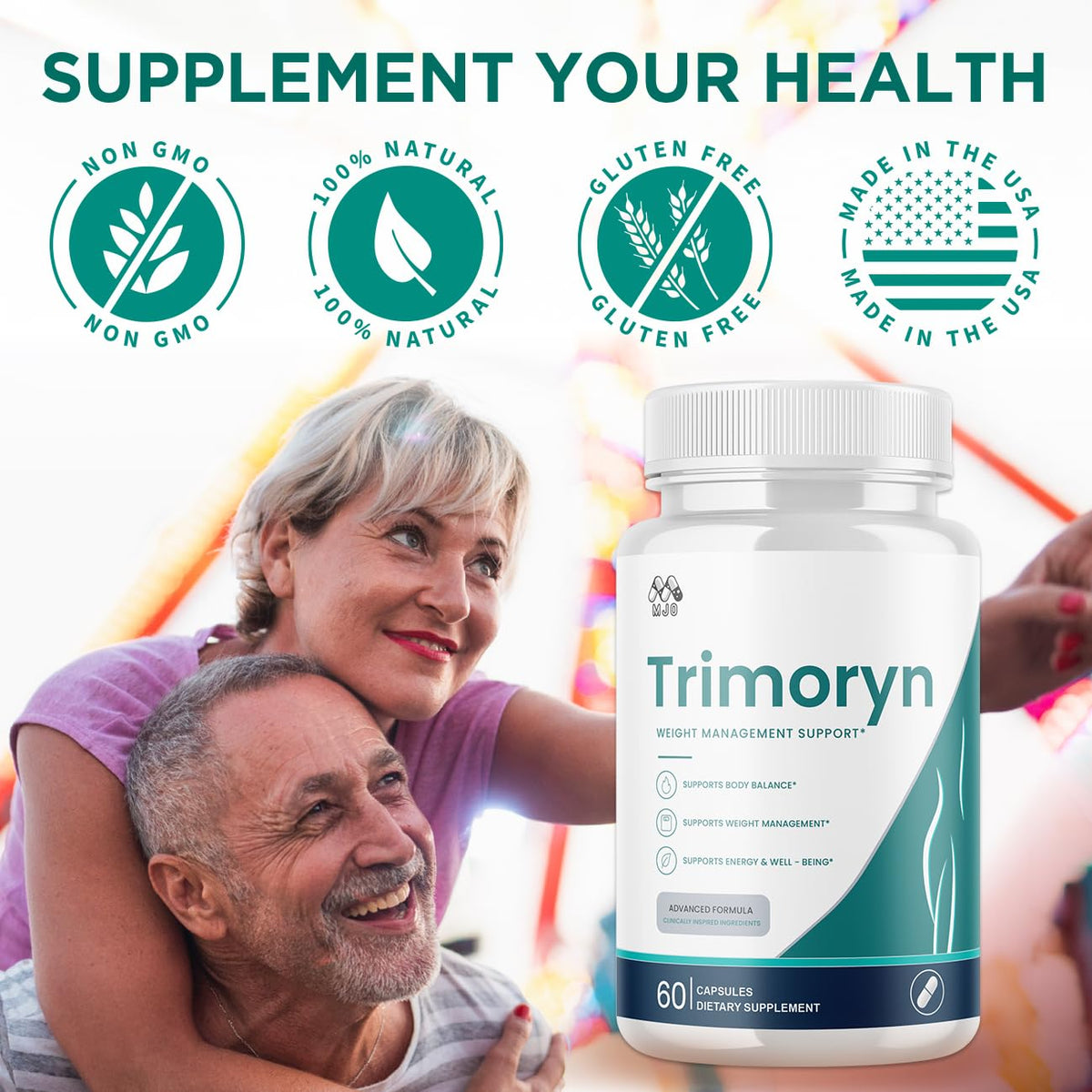 Trimoryn Capsules, Official Trimoryn Pills with All Natural Ingredients, Advanced Trimorin Wellness Support Supplement, Maximum Strength Healthy Lifestyle Vitamins for Women and Men (60 Capsules)