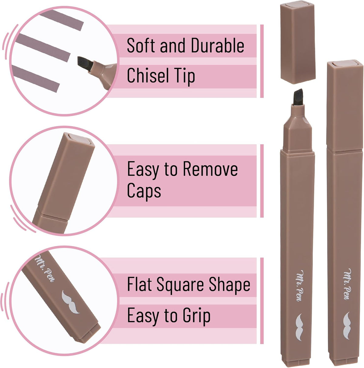 Mr. Pen- Aesthetic Highlighters, 8 pcs, Chisel Tip, Autumn Colors, Cute Highlighters Assorted Colors