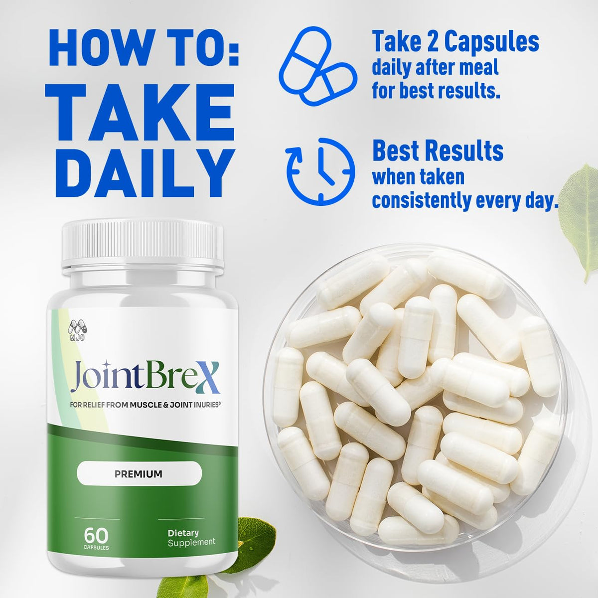 (5 Pack) JointBrex Capsules, Official Joint Brex Pills with All Natural Ingredients, Advanced Overall Health and Wellness Vitamin Supplement Formula with Maximum Strength Multivitamins (300 Capsules)