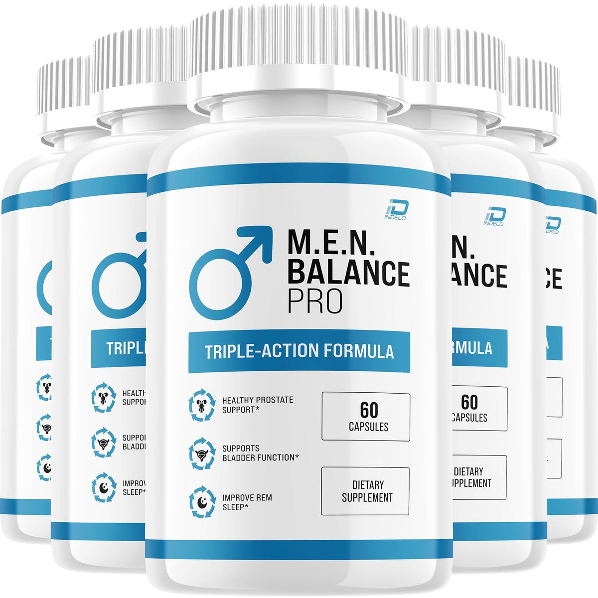 M.E.N Balance Pro Supplement – Advanced Formula Supplements for Daily Health (5 Pack - 300 Capsules)