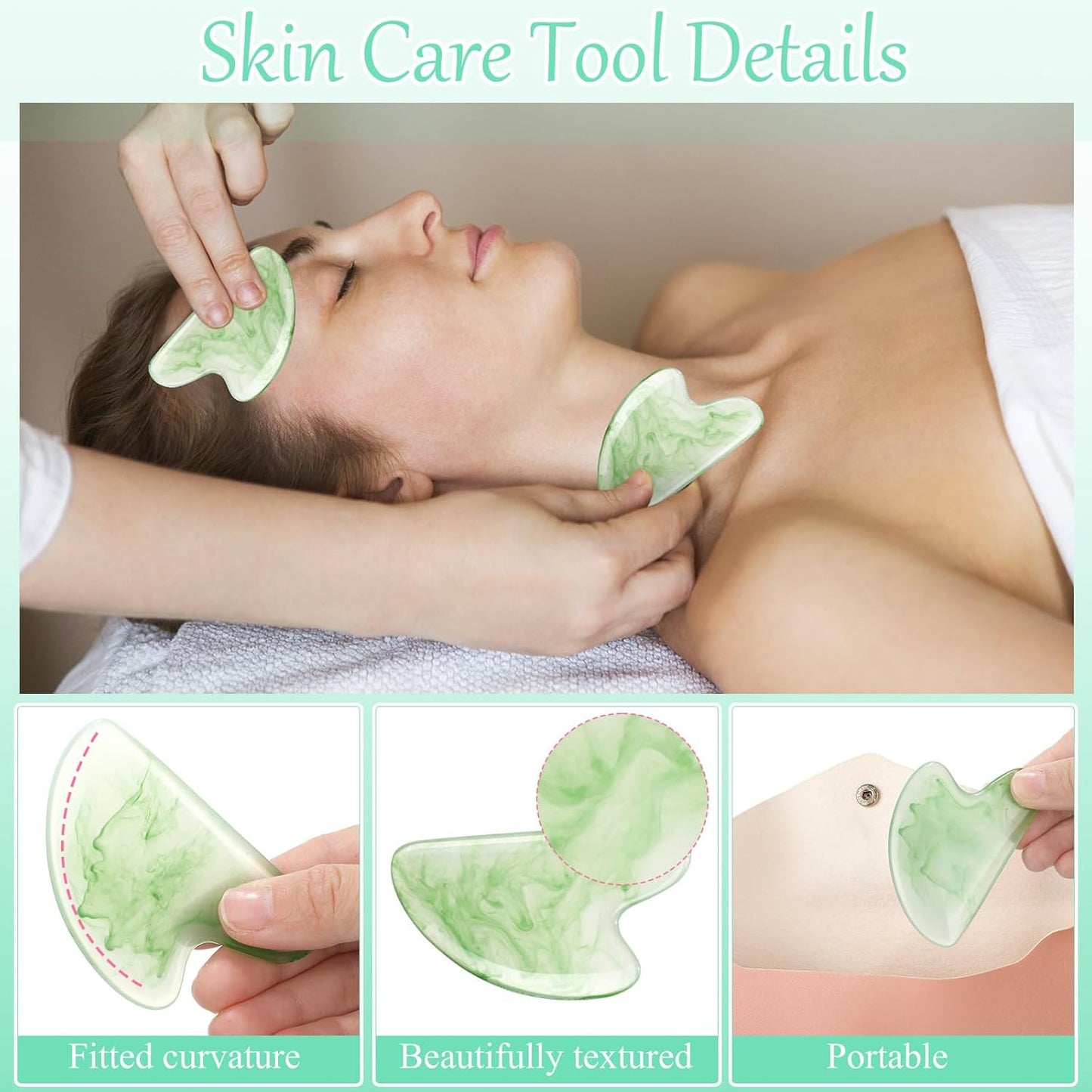 Sherr 24 Pcs Gua Sha Facial Tool Resin Gua Sha Massage Tool Heart Shaped Gua Sha Stone Guasha Board for Face Body Skin Massage Spa Acupuncture Prevent Wrinkles (Mixed Colors)