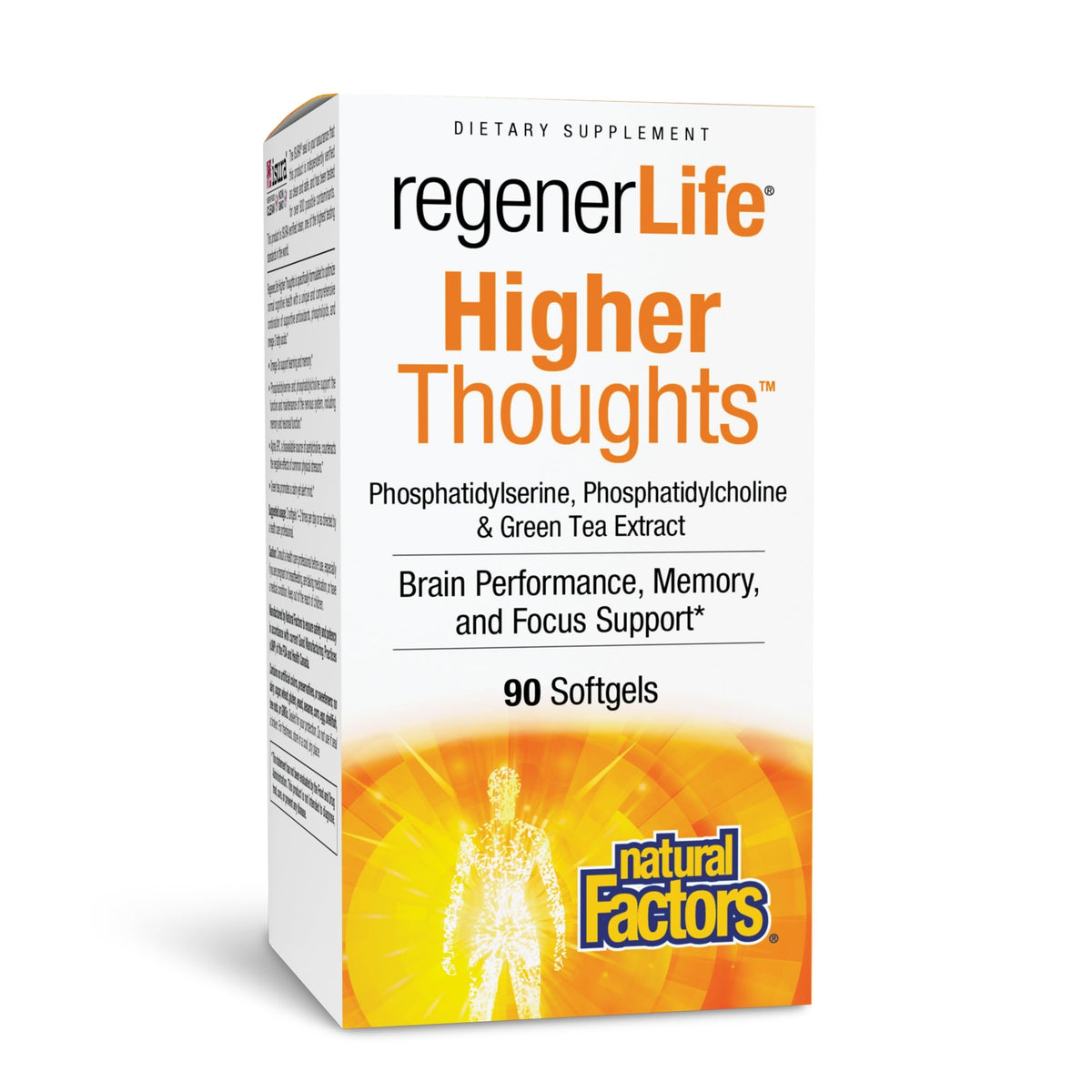 Natural Factors Higher Thoughts - Supports Cognitive & Cardiovascular Health* - Fish Oil, Fatty Acids, EPA, DHA & More - 90 Softgels