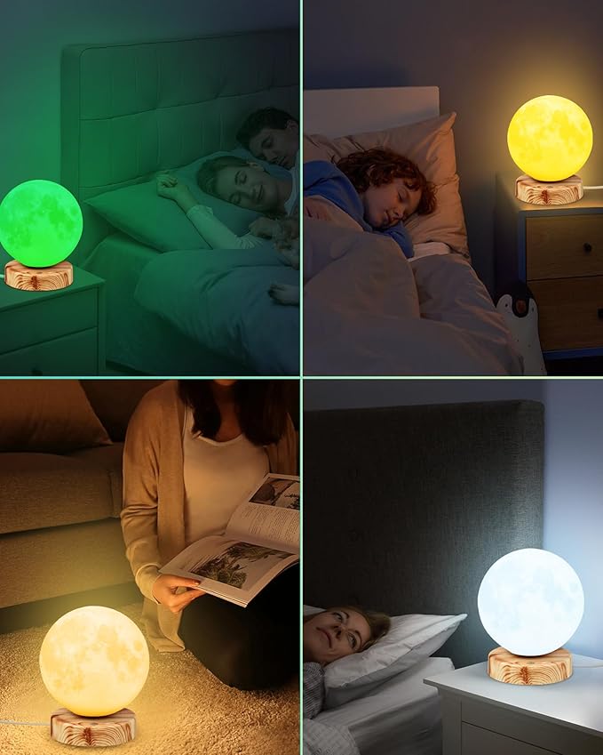Green Light Therapy Lamp for Migraines Headaches Insomnia Sleep Light Sensitivity Anxiety Relief 520nm Narrow Band Green LED Multi-Mode Warm Natural Cold White Light Desk Lamp Remote Charging Port