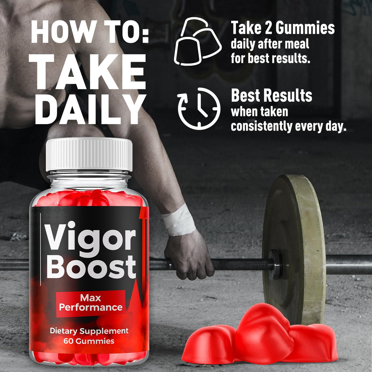 (3 Pack) Vigor Boost Gummies for Men, VigorBoost Male Support Gummys with Natural Ingredients, Advanced Vigor Boost Maximum Strength Premium Vitamin Gummy for Men's Health and Wellness (180 Gummies)