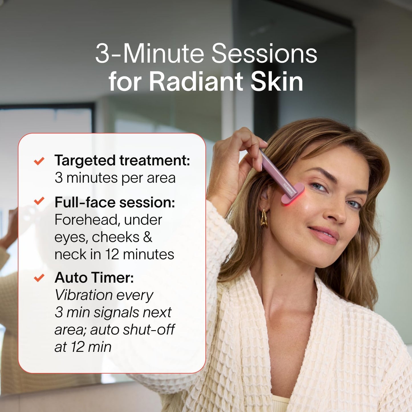 Solawave 4-in-1 Red Light Therapy Wand for Face & Neck | Beauty Device with Galvanic Current, Massager & Warmth | Anti-Aging, Wrinkle Reduction, Skin Tightening, Depuffing & Rejuvenation (Ombre)