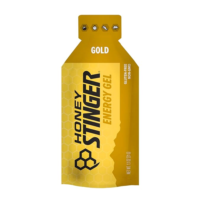 Honey Stinger Gold Energy Gel | Gluten Free & Caffeine Free | For Exercise, Running and Performance | Sports Nutrition for Home & Gym, Pre and Mid Workout | 12 Pack, 13.2 Ounce