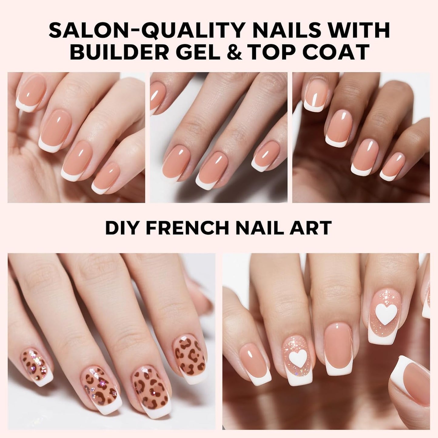 modelones French Tip Press on Nails, 150Pcs Extra Short Square Fake Nails with Nail Box, Deep Nude Gel Nail Tips for Women, Soft Glue-On Nails for Natural Salon Look, DIY Nail Art (15 Sizes)