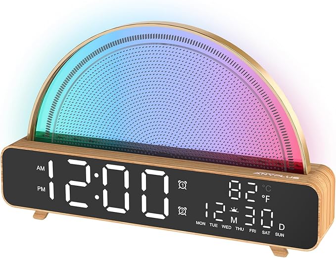 Sunrise Alarm Clock Wake Up Light for Kids, Bedrooms, Digital Sunlight Alarm Clock Dawn Simulator with Touch Night Light, 13 Soothing Sounds, Snooze Timer, Dual Alarms, Sunrise Simulation