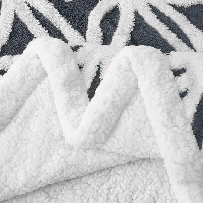 LOMAO Sherpa Fleece Blanket Fuzzy Soft Throw Blanket Dual Sided Blanket for Couch Sofa Bed (Dark Grey, 60''x80'')