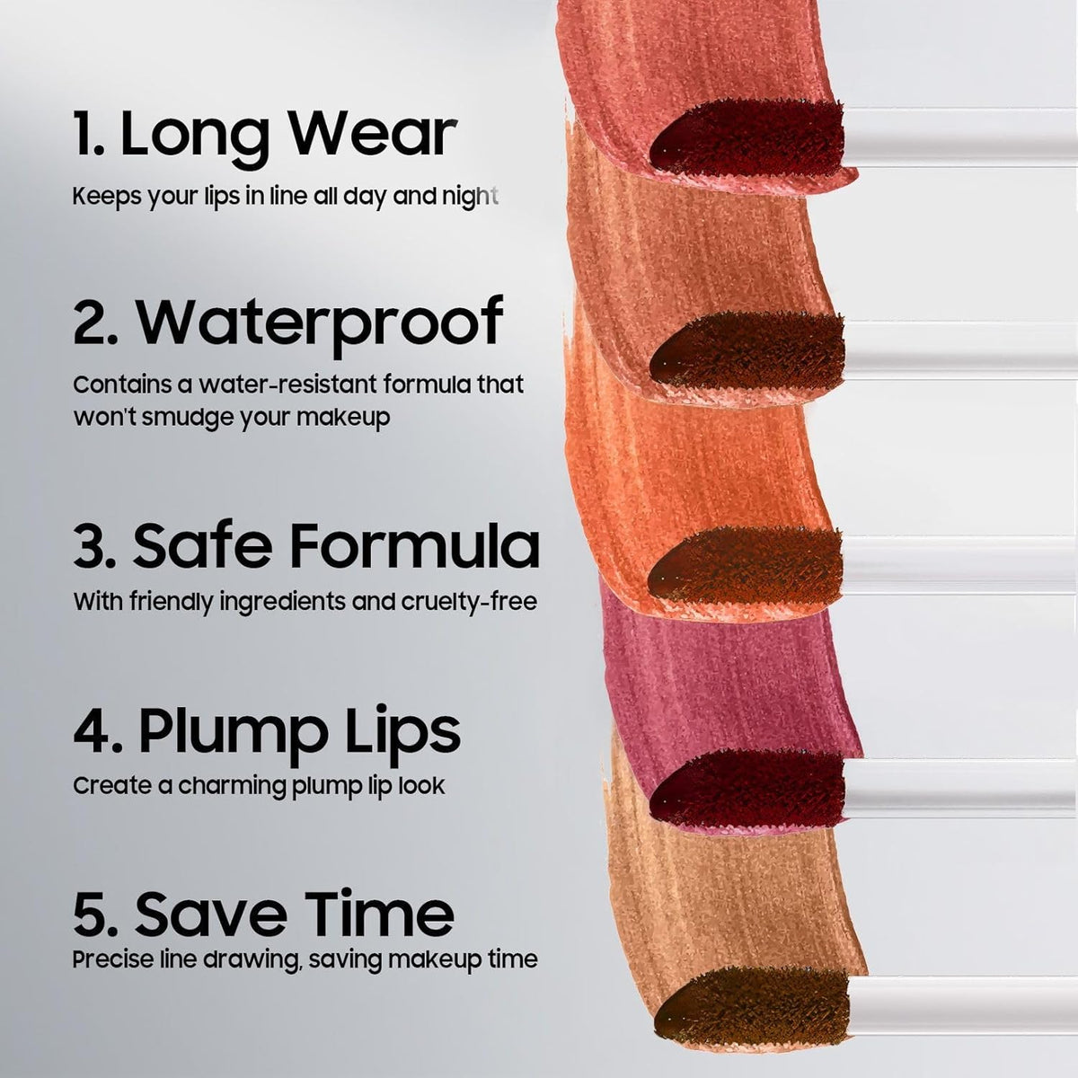 Lip Stain Peel Off - Lip Liner Waterproof, Lip Liner Stain Transfer Proof & Plumping, Moisturizing Non-Stick Cup Matte Finish Stay On All Day, Mauve Color