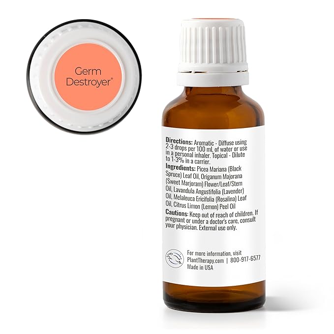 Plant Therapy KidSafe Destroyer Essential Oil Blend - Guard from Illness, Support Blend for Kids 100% Pure, Undiluted, Natural Aromatherapy, Therapeutic Grade 30 mL (1 oz)