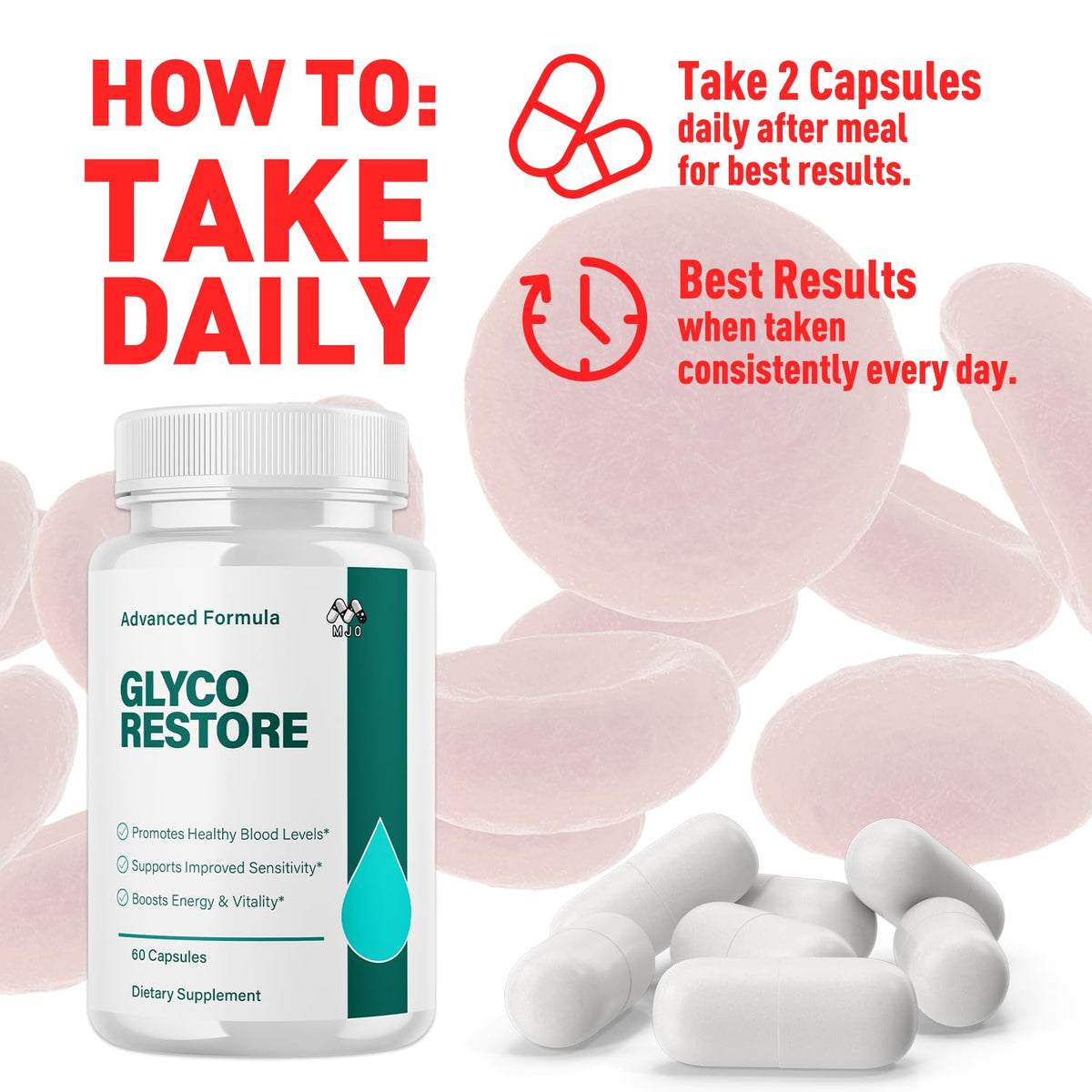 (2 Pack) Glyco Restore Capsules, Official GlycoRestore Pills with All Natural Ingredients, Advanced Overall Health and Wellness Vitamin Support Supplement with Max Multivitamins Support (120 Capsules)