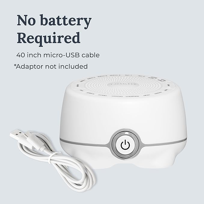 Yogasleep Whish White Noise Sound Machine, 16 Natural & Soothing Sounds, Volume Control for Baby & Adults, Get Office Privacy, Concentration, Sleep Aid, Compact for Easy Travel, Essentials for Nursery