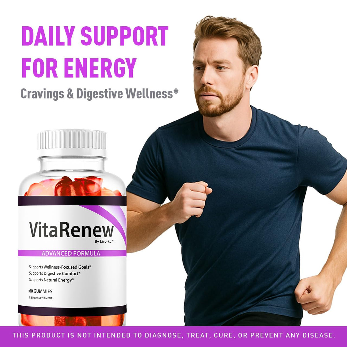 VitaRenew Gummies - Original VitaRenew Advanced 1050MG Formula - Maximum Strength, Supplement Gummy Official Formula Vita Renew All Natural Overall Wellness Support, 60 Gummies for 1 Month