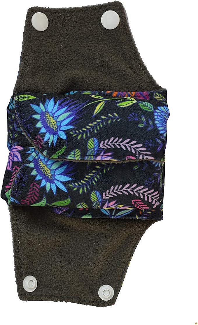 Washable Cloth Menstrual Pads/Mama Cloth/Reusable Sanitary Pads (Forest, 16 inch/Overnight)