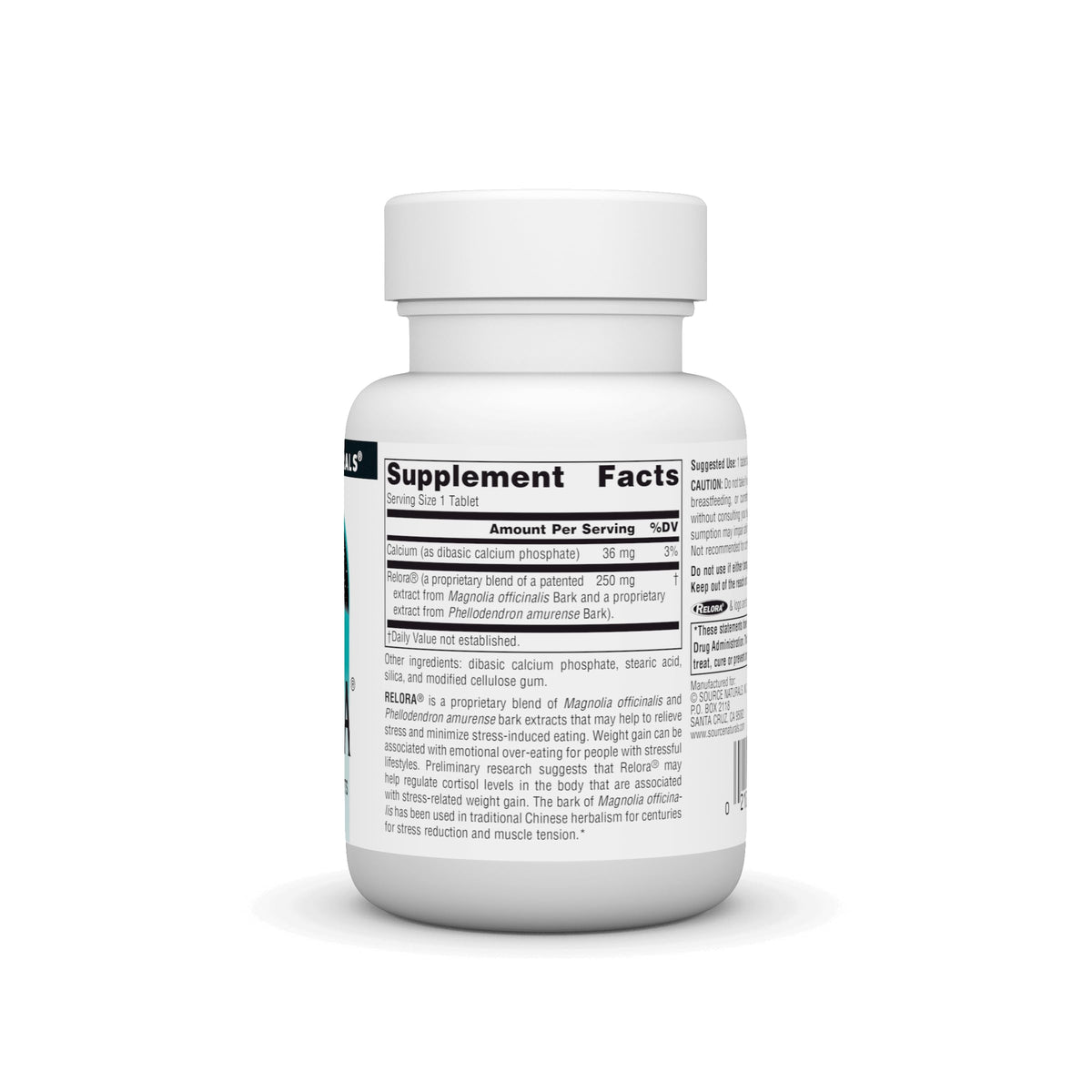 Source Naturals Relora, Promotes Healthy Eating Behavior and Muscle Relaxation Support*, 250 mg - 90 Tablets