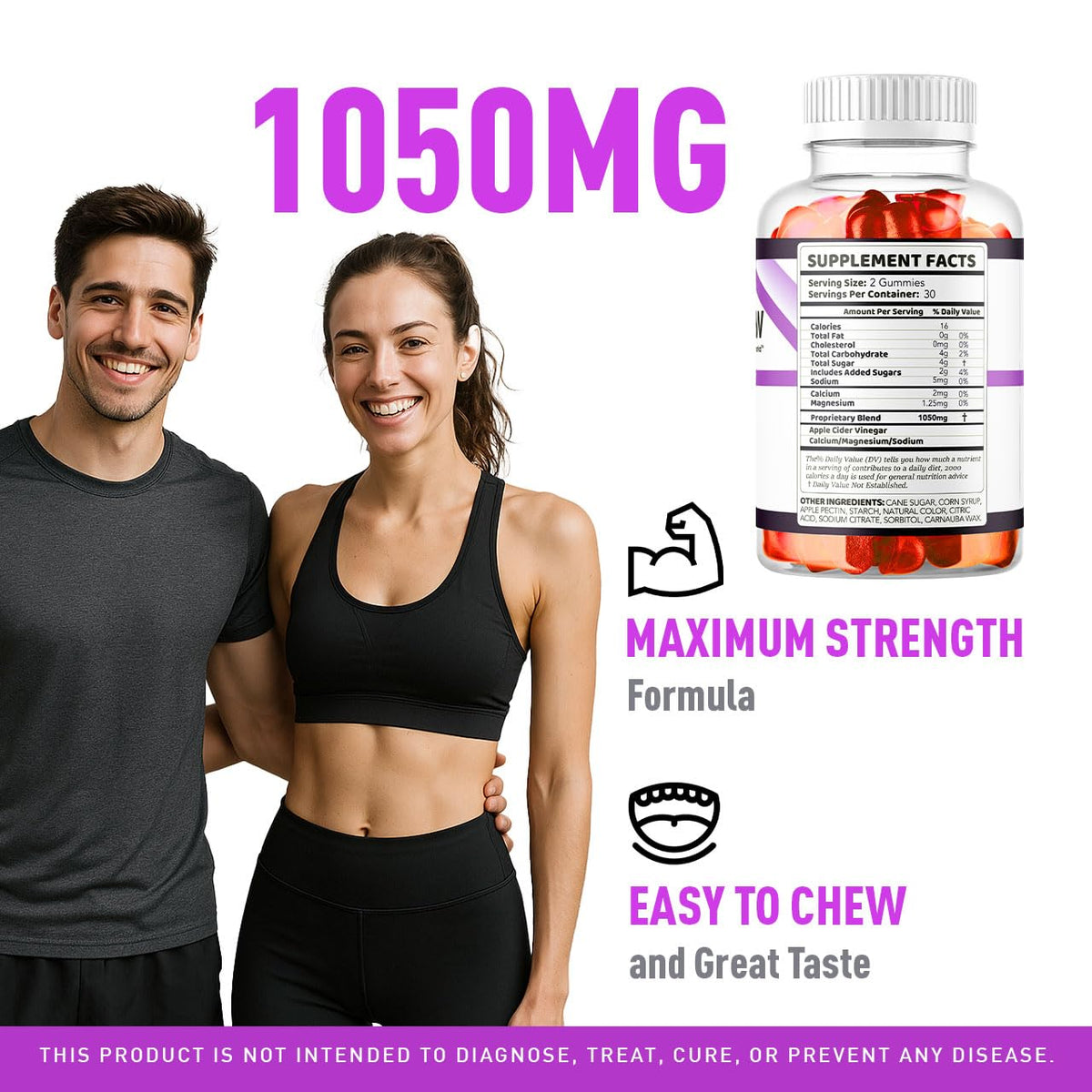 VitaRenew Gummies - Original VitaRenew Advanced 1050MG Formula - Maximum Strength, Supplement Gummy Official Formula Vita Renew All Natural Overall Wellness Support, 60 Gummies for 1 Month